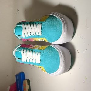 Vans multicolored platforms